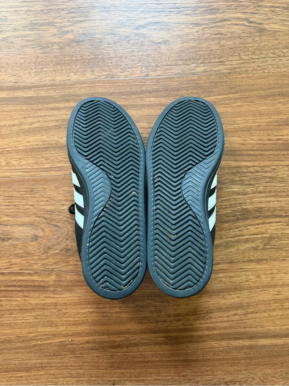 adidas Black Sneakers with White Stripes